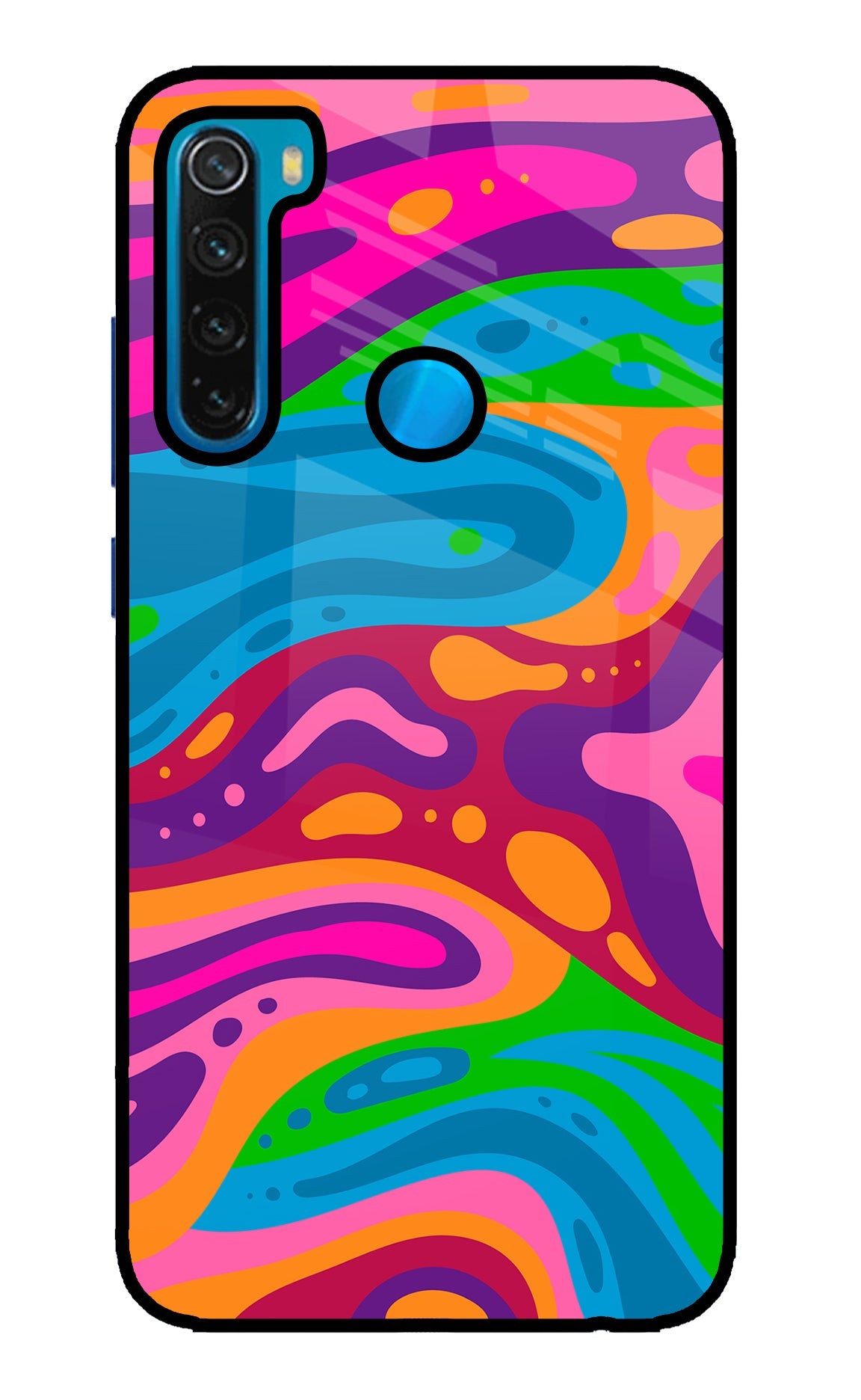 Trippy Pattern Redmi Note 8 Glass Case