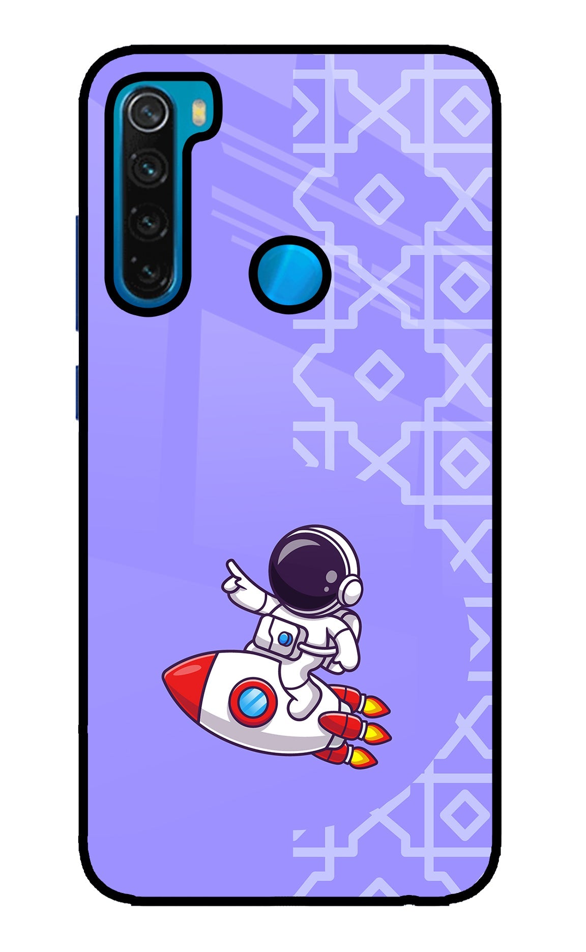 Cute Astronaut Redmi Note 8 Glass Case