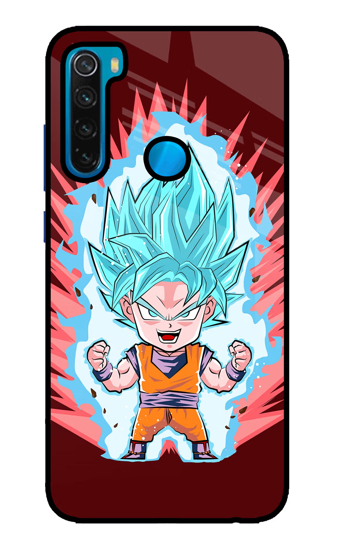 Goku Little Redmi Note 8 Glass Case Back Cover by Casekaro
