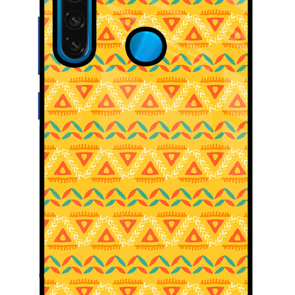 Tribal Pattern Redmi Note 8 Glass Case Back Cover by Casekaro