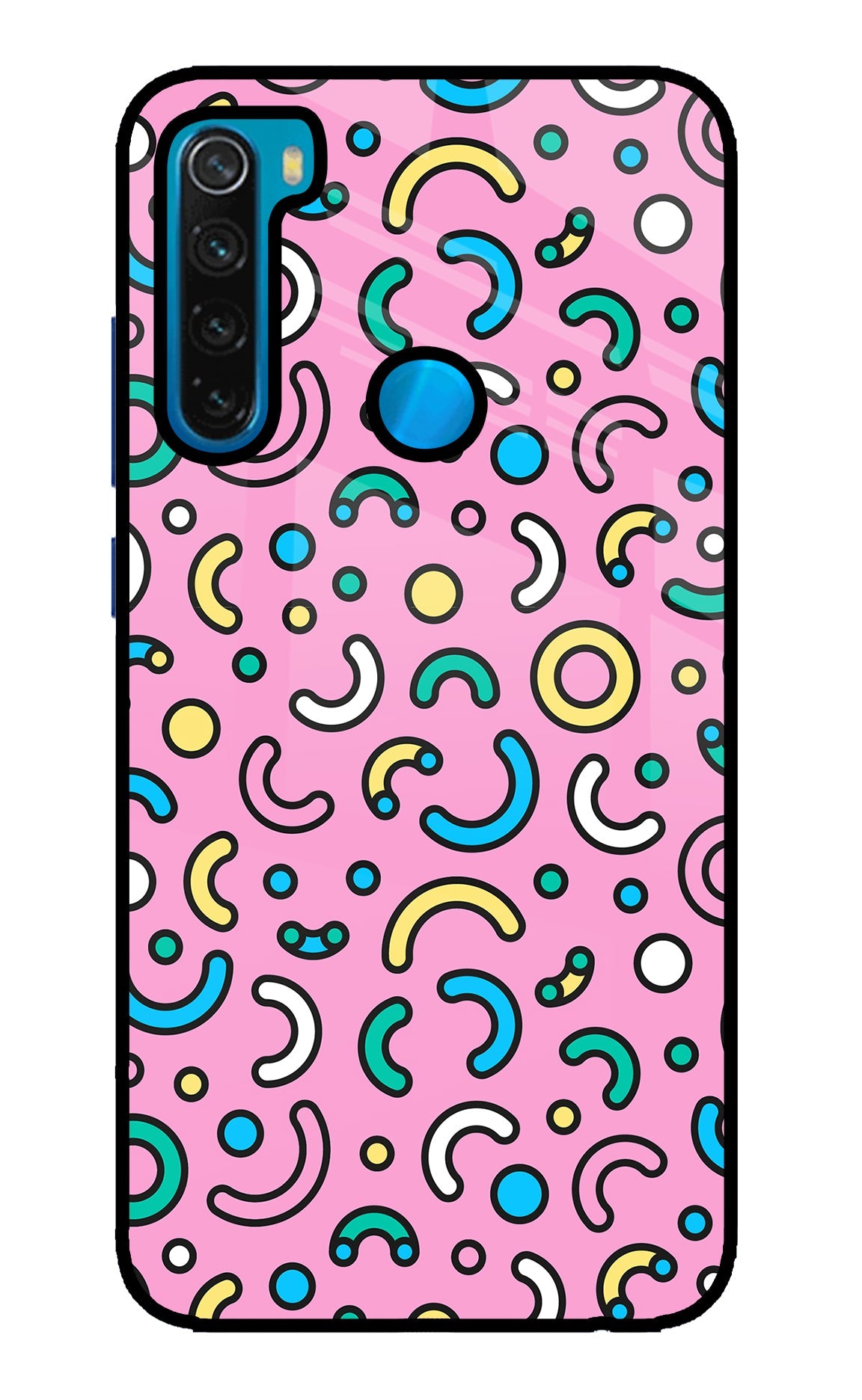 Memphis Design Redmi Note 8 Glass Case