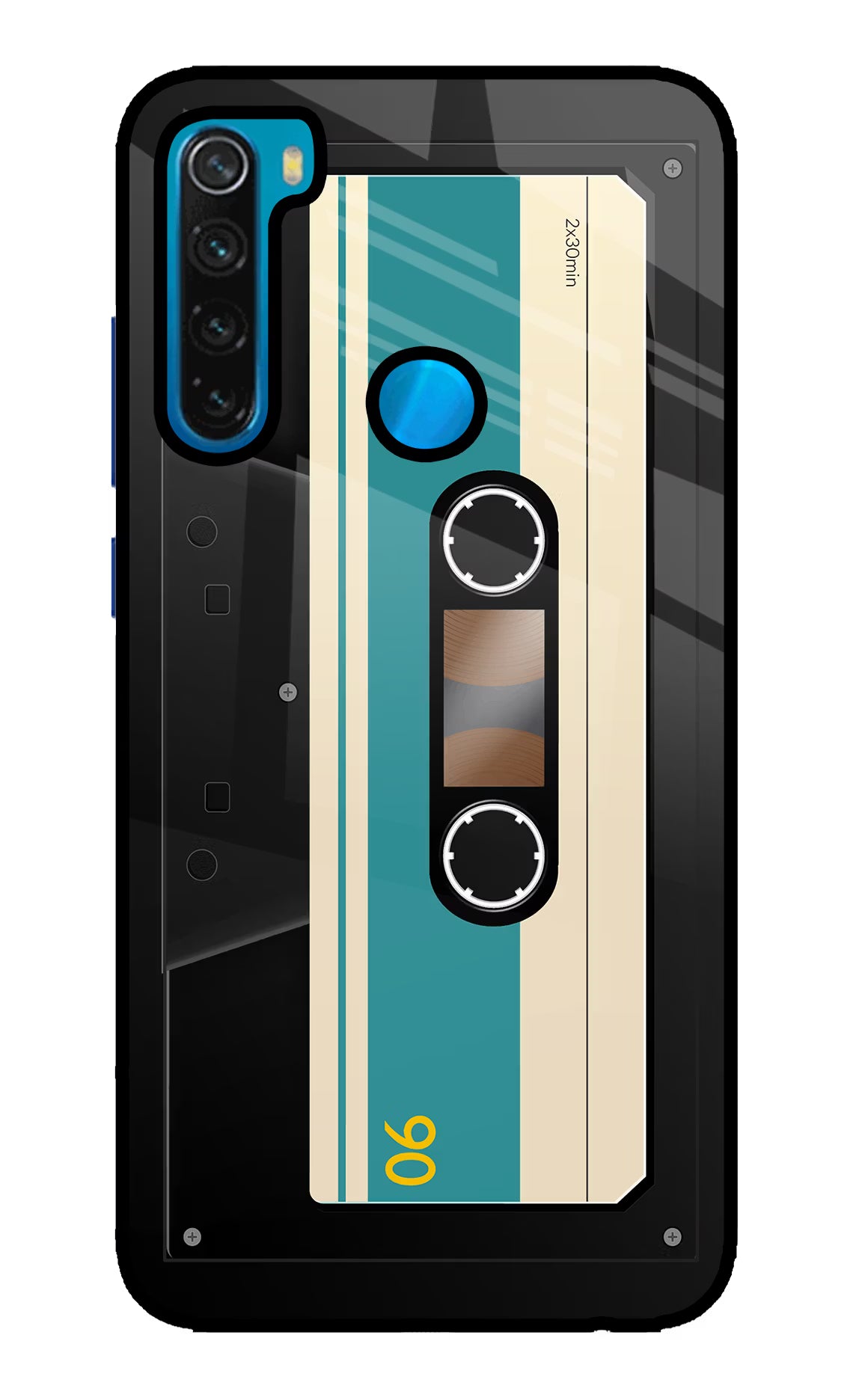 Cassette Redmi Note 8 Glass Case Back Cover by Casekaro