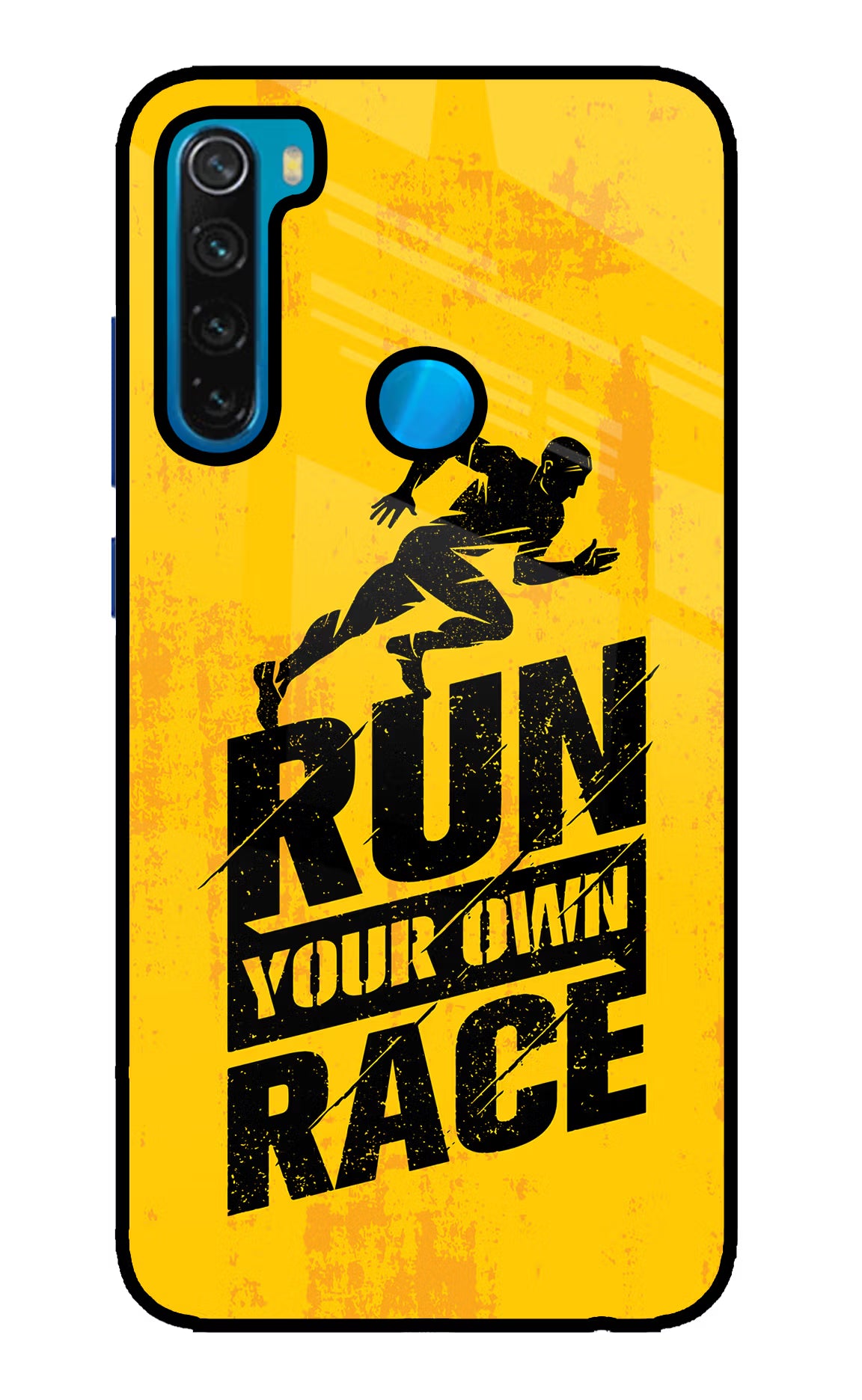 Run Your Own Race Redmi Note 8 Glass Case Back Cover by Casekaro