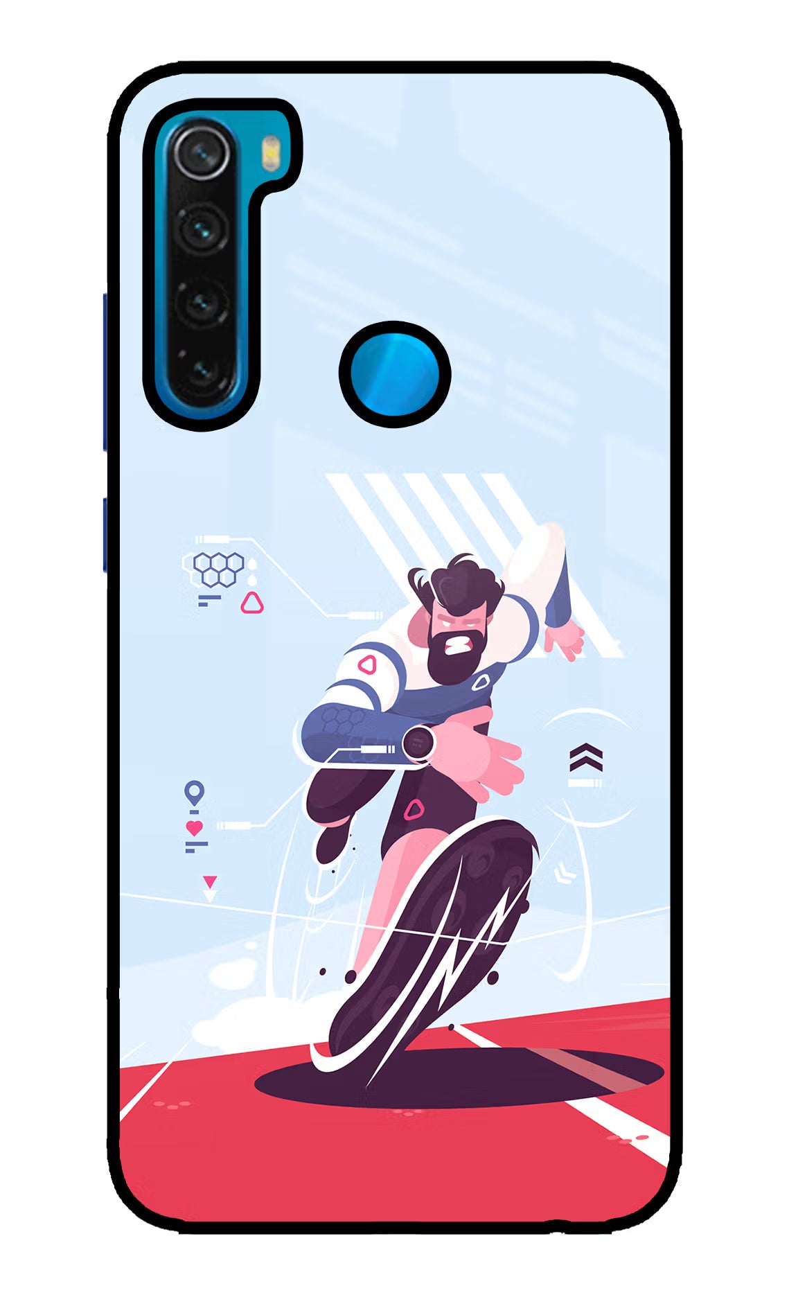 Run Pro Redmi Note 8 Glass Case Back Cover by Casekaro