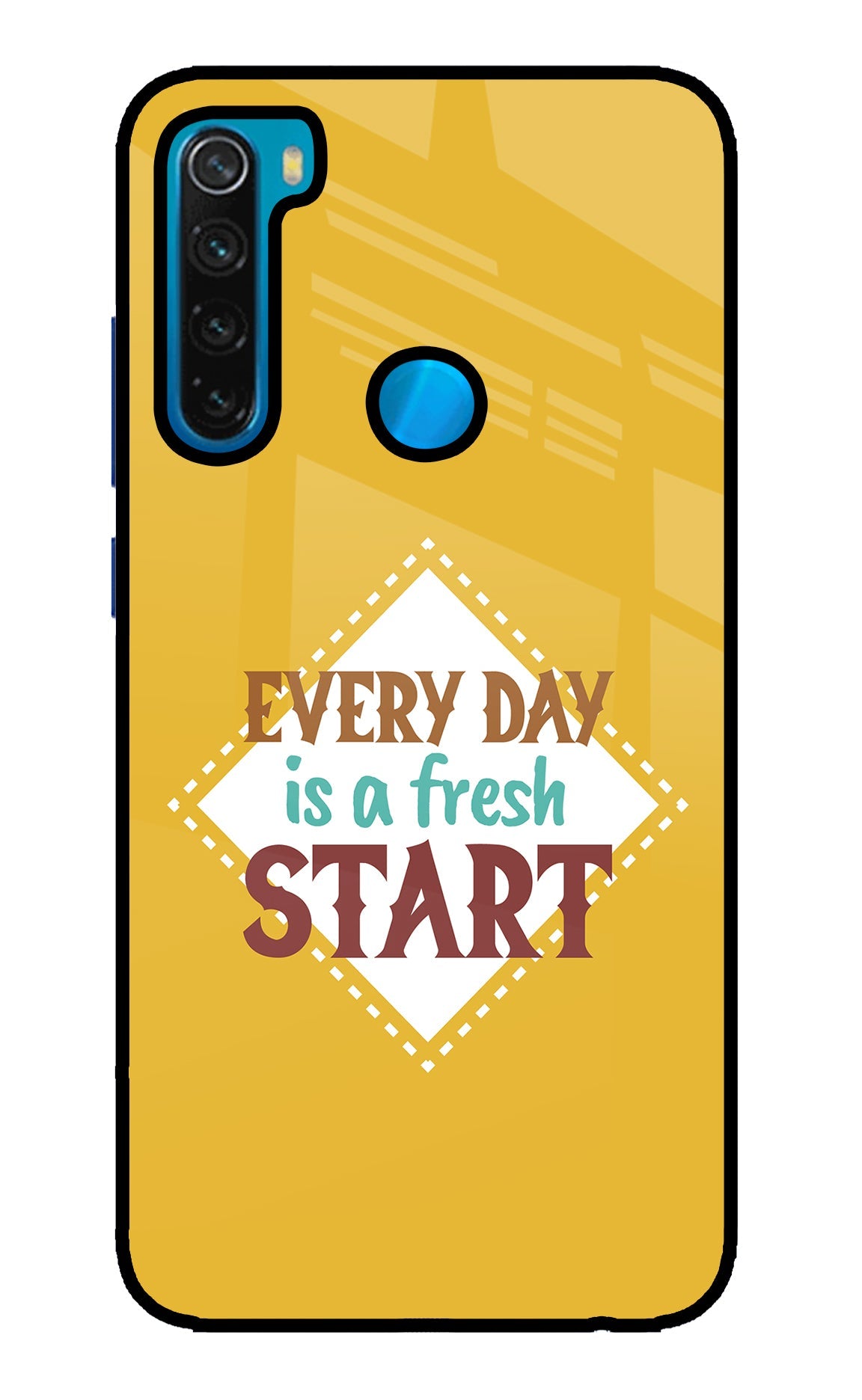 Every day is a Fresh Start Redmi Note 8 Glass Case