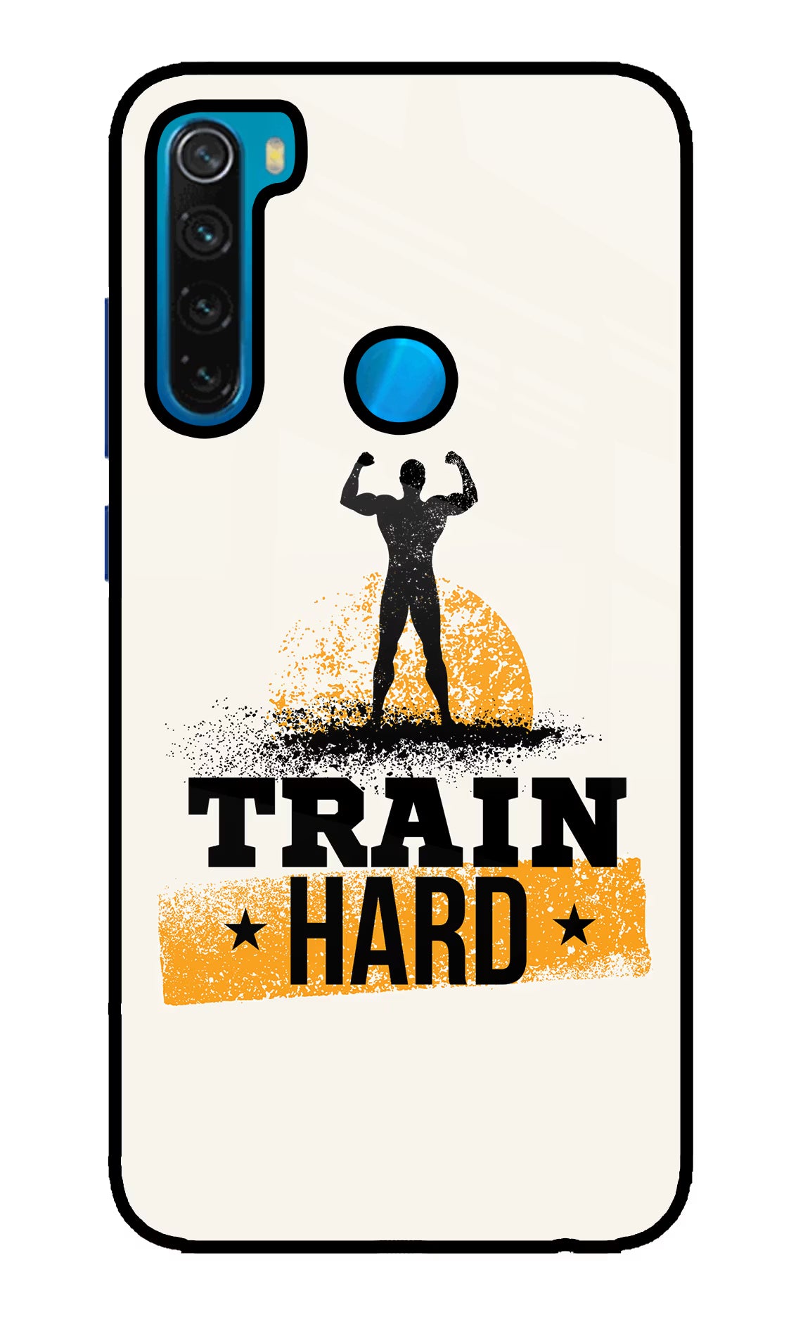 Train Hard Redmi Note 8 Glass Case Back Cover by Casekaro