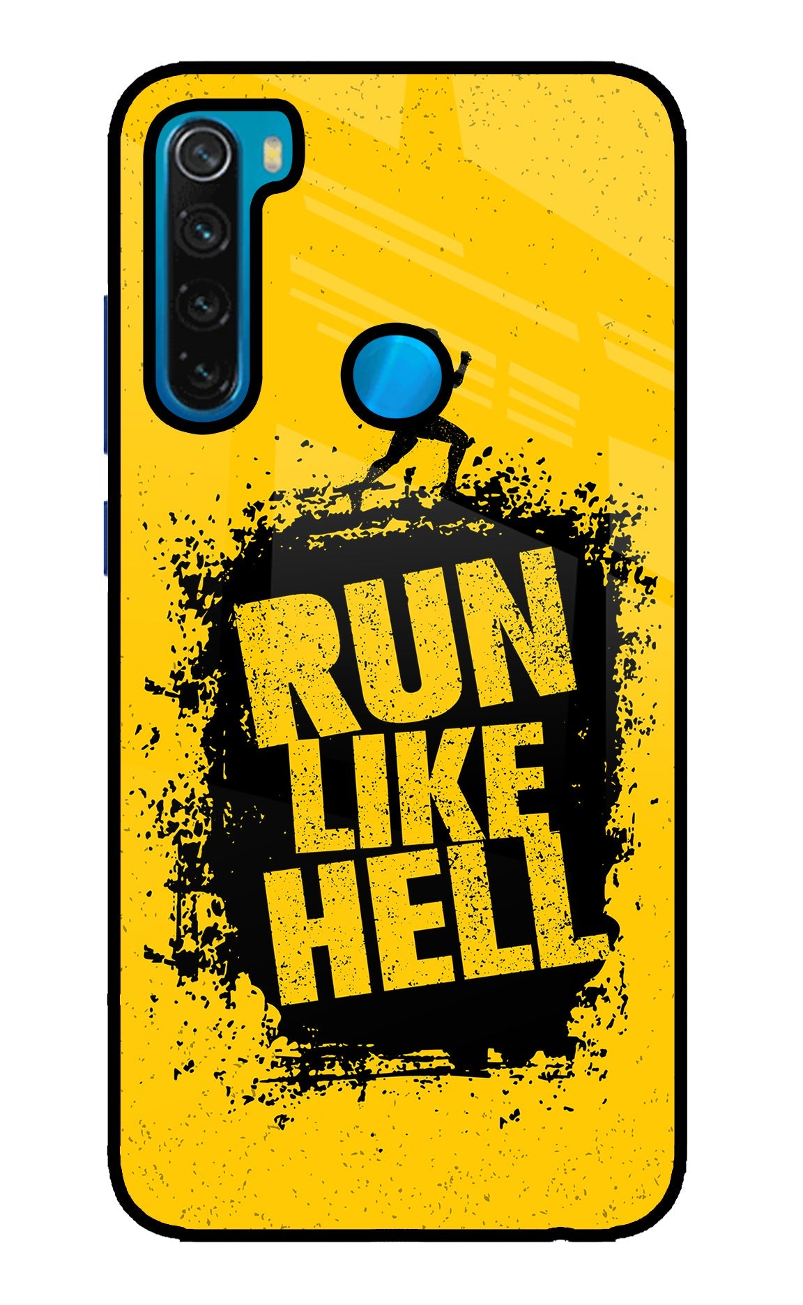 Run Like Hell Redmi Note 8 Glass Case