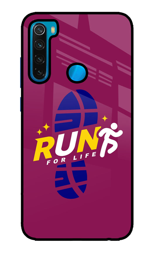 Run for Life Redmi Note 8 Glass Case