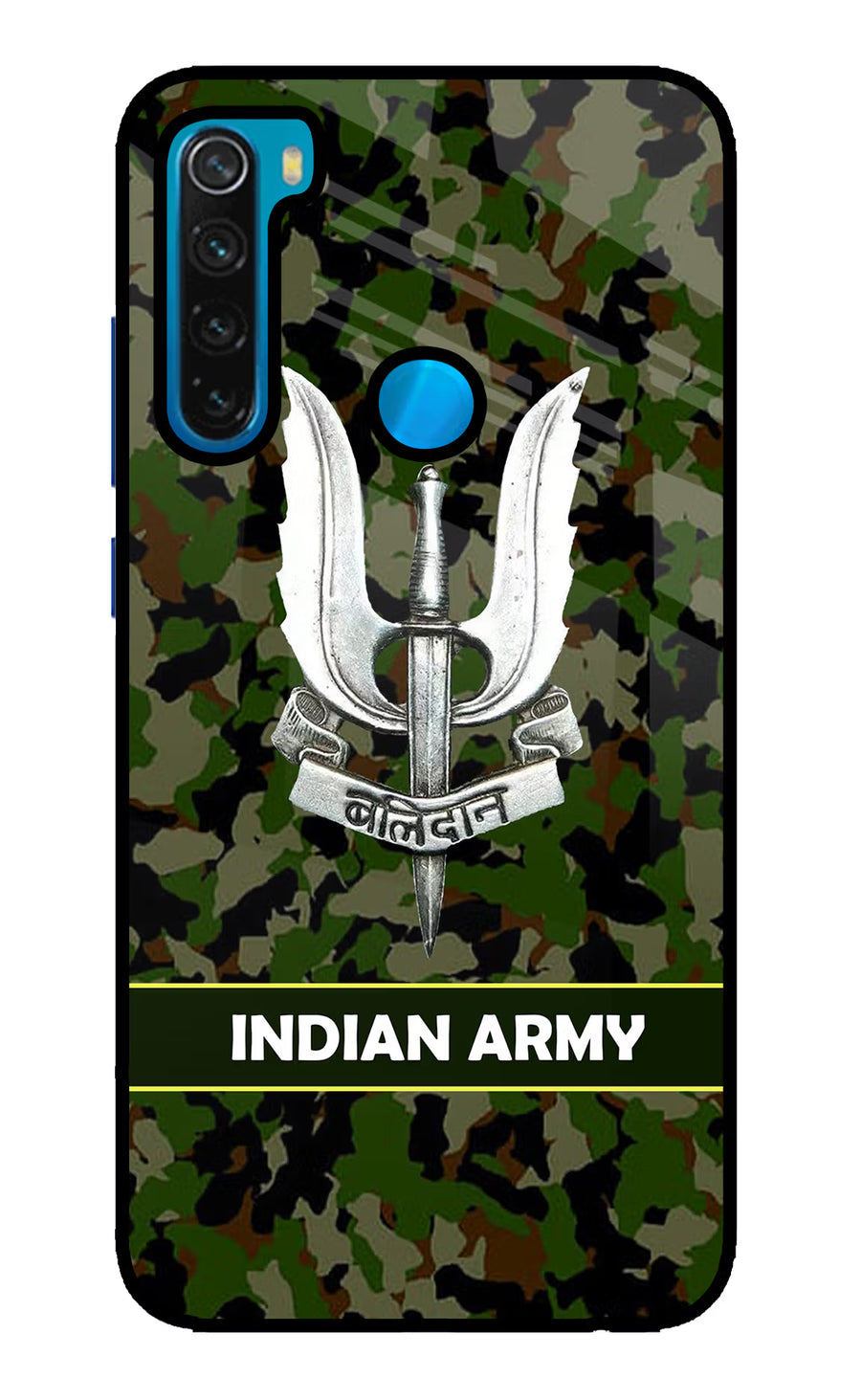 Balidan Indian Logo Redmi Note 8 Back Cover, Glass case