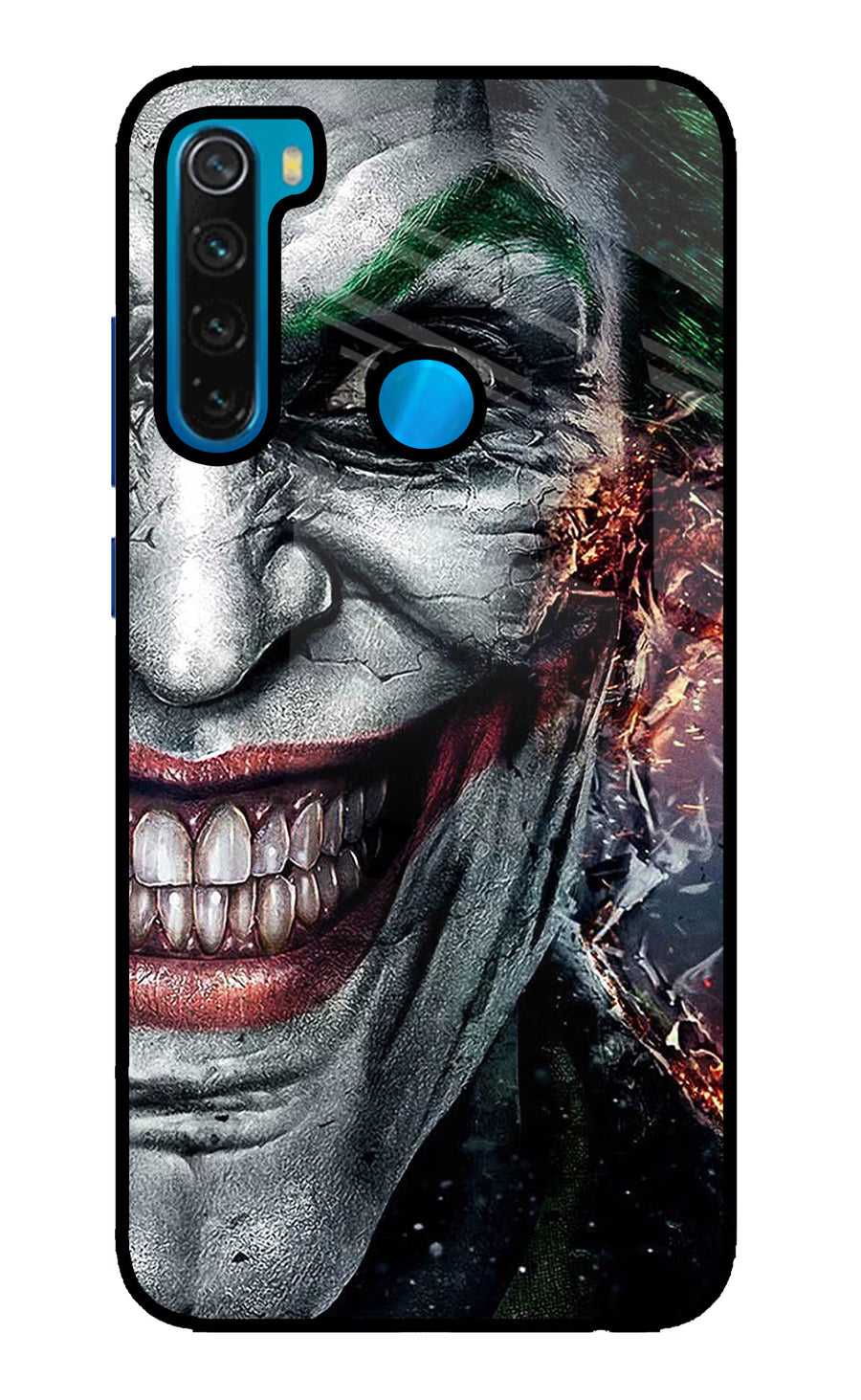 Joker Cam Redmi Note 8 Back Cover, Glass case