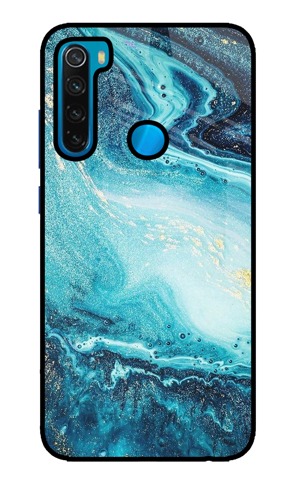 Blue Glitter Marble Redmi Note 8 Back Cover