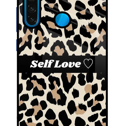 Leopard Print Self Love Redmi Note 8 Glass Case