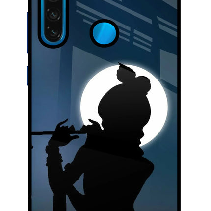 Shri Krishna Silhouette Redmi Note 8 Glass Case