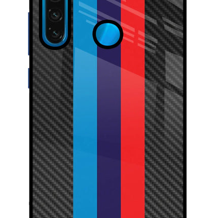 BMW Stripes Pattern Redmi Note 8 Glass Case