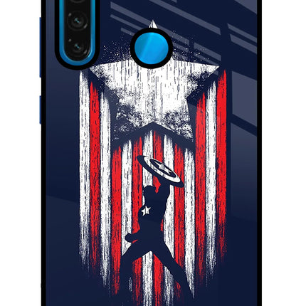 Captain America Marvel Art Redmi Note 8 Glass Case