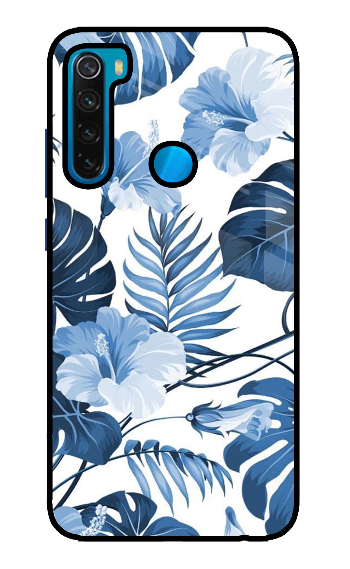 Fabric Art Redmi Note 8 Glass Case Back Cover by Casekaro