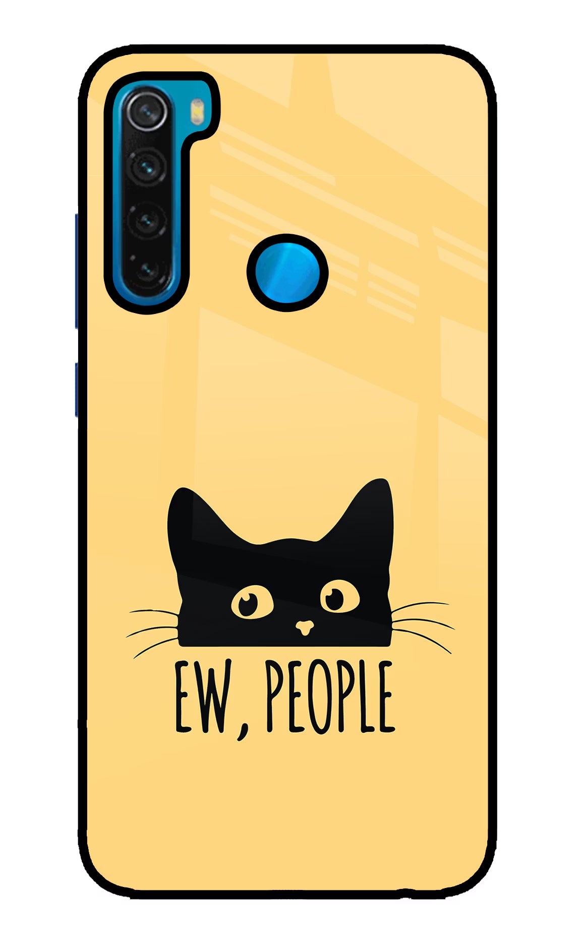 Ew People Catitude Redmi Note 8 Glass Case Back Cover by Casekaro