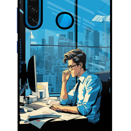 Focused Hustler (AI Generated) Redmi Note 8 Glass Case