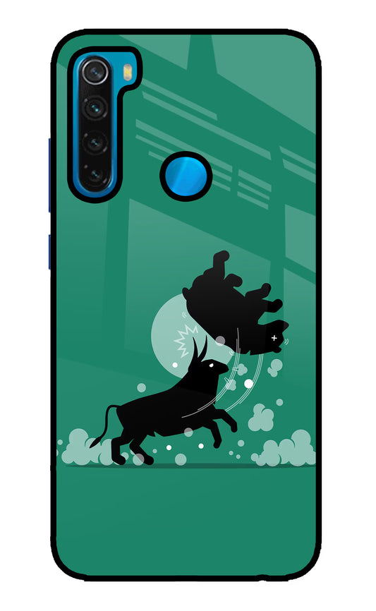 Bull Conqueror Redmi Note 8 Glass Case