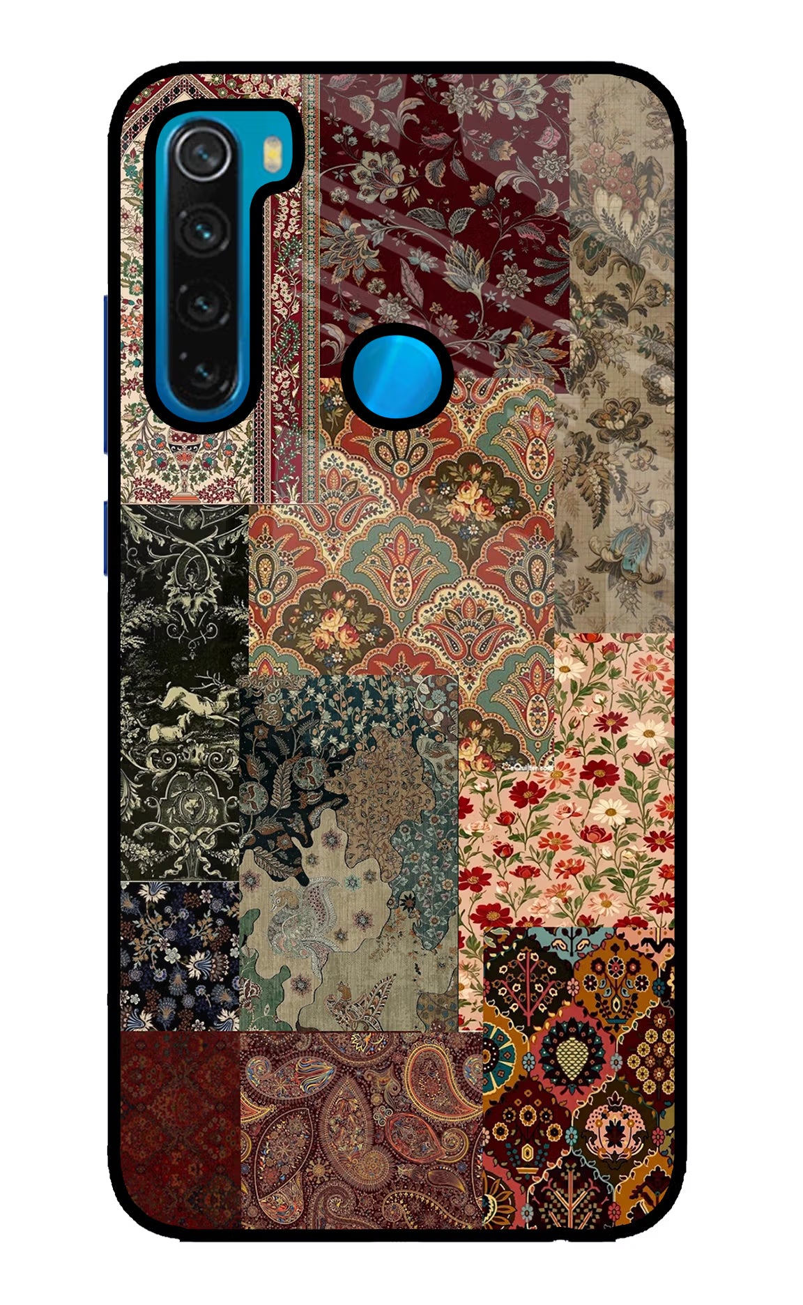 Desi Print Redmi Note 8 Glass Case Back Cover by Casekaro