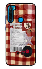 Queen of Disaster Redmi Note 8 Glass Case