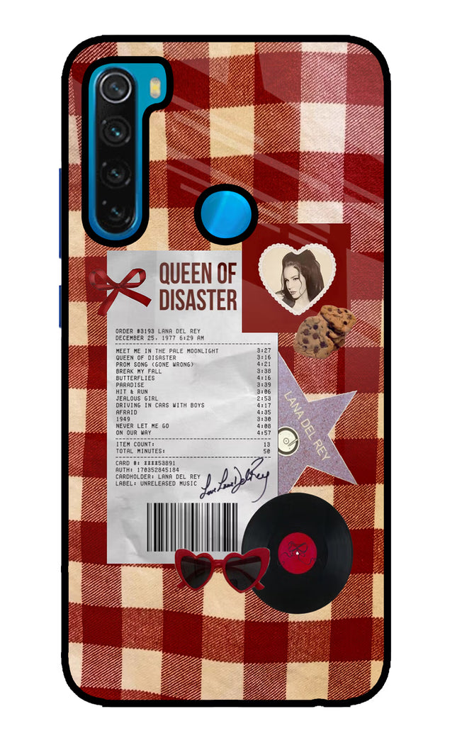 Queen of Disaster Redmi Note 8 Glass Case
