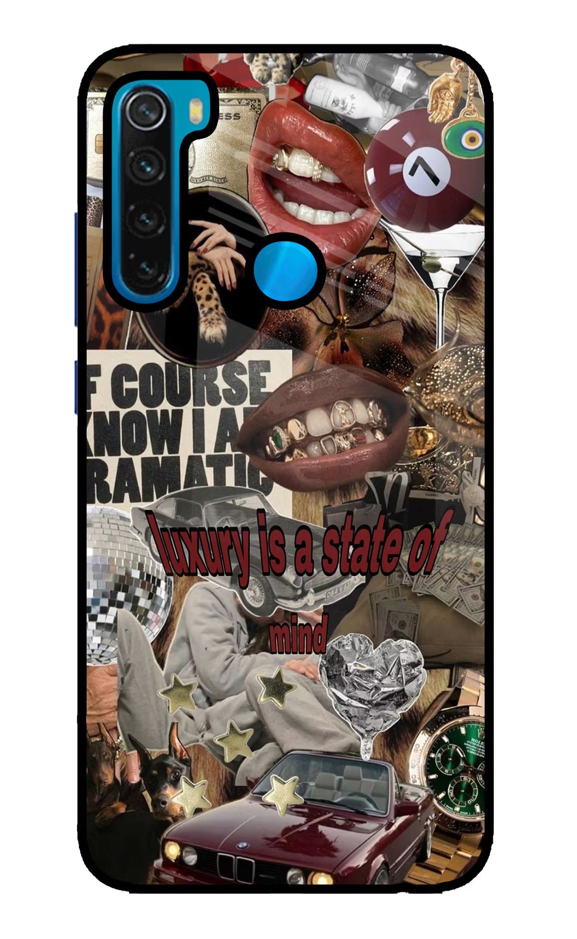 Luxury Redmi Note 8 Glass Case Back Cover by Casekaro