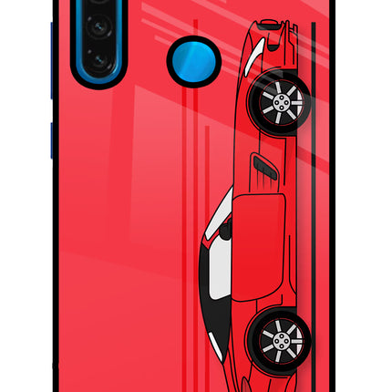 Red Velocity Redmi Note 8 Glass Case