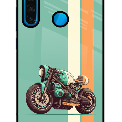 Striped Moto Drift Redmi Note 8 Glass Case
