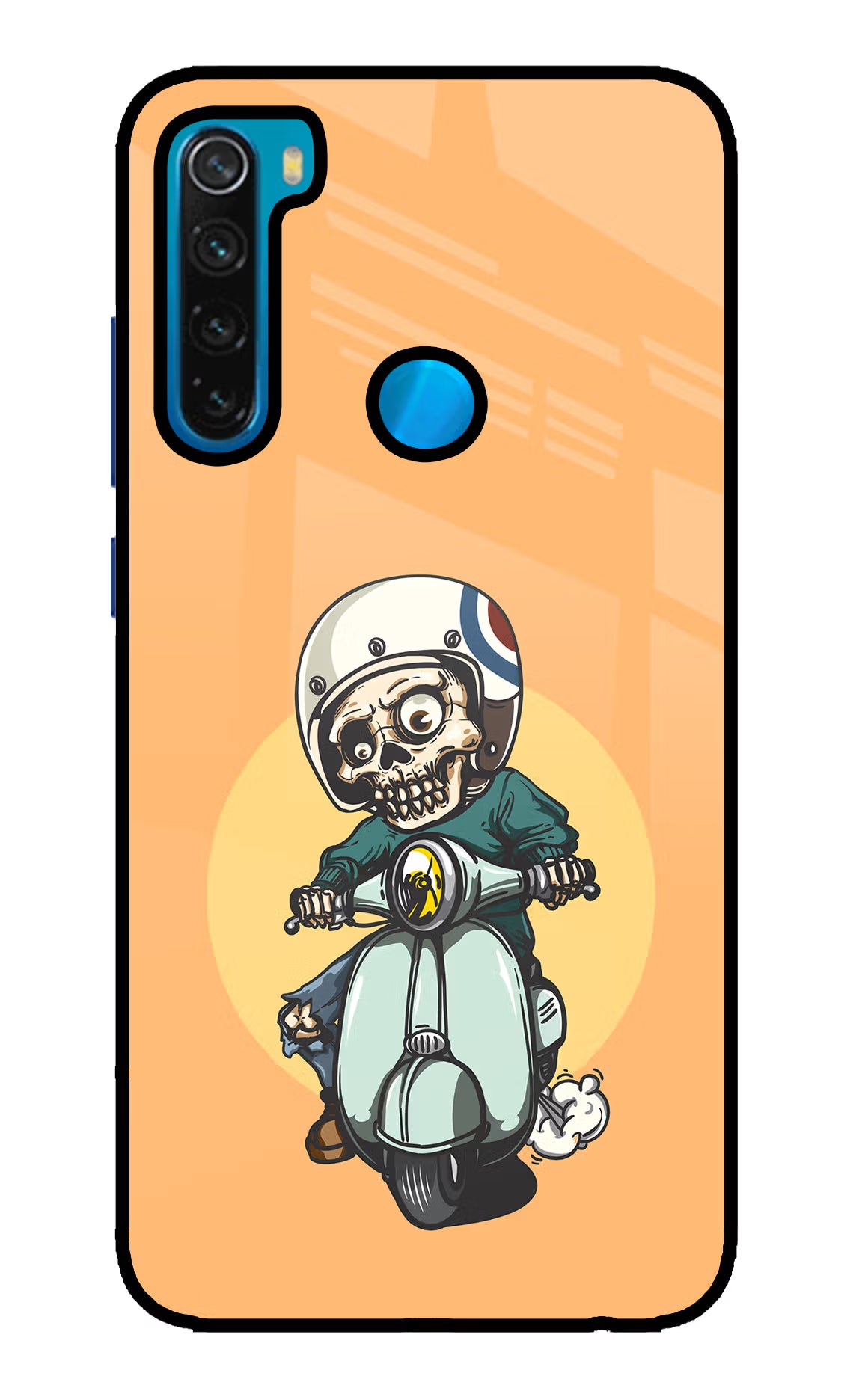 Undead Biker Redmi Note 8 Glass Case