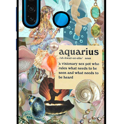 Aquarius Zodiac Redmi Note 8 Glass Case