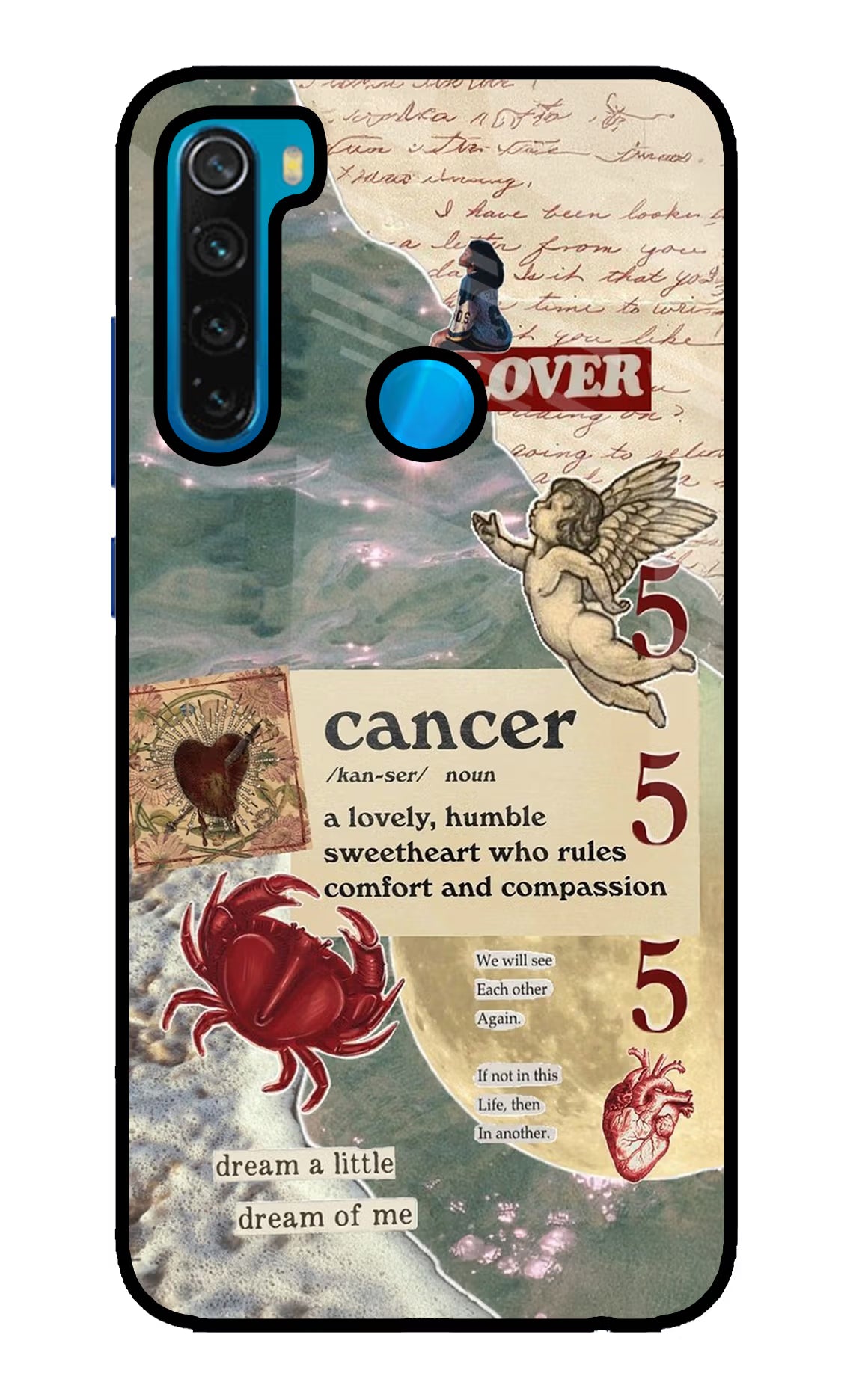 Cancer Zodiac Redmi Note 8 Glass Case