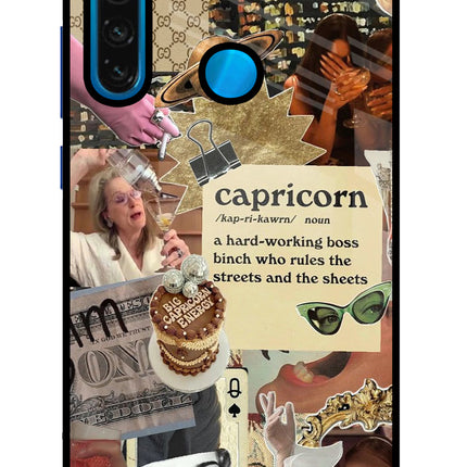 Capricorn Zodiac Redmi Note 8 Glass Case