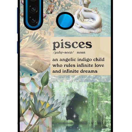Pisces Zodiac Redmi Note 8 Glass Case