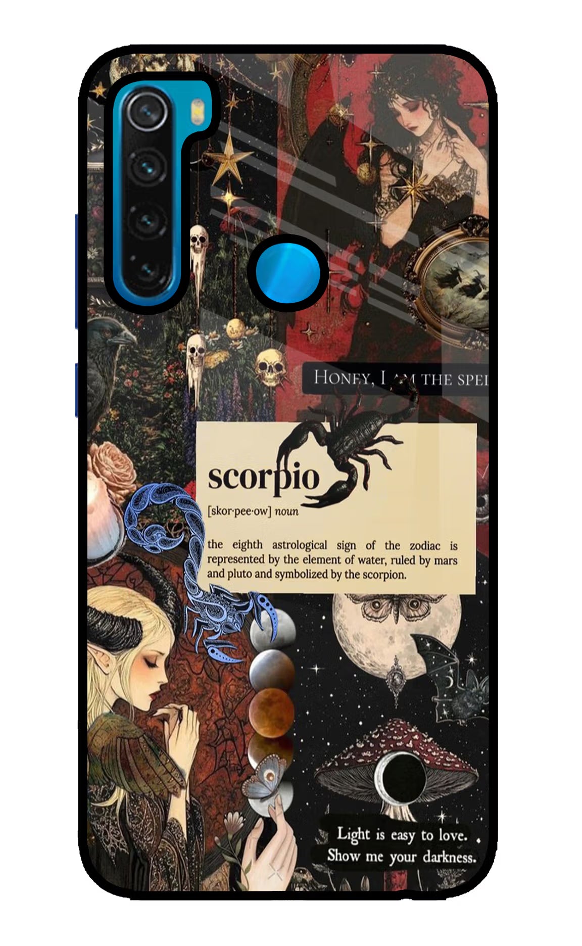 Scorpio Zodiac Redmi Note 8 Glass Case Back Cover by Casekaro