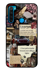 Taurus Zodiac Redmi Note 8 Glass Case