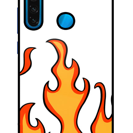 Fired Up – White Redmi Note 8 Glass Case