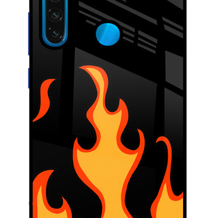 Fired Up – Black Redmi Note 8 Glass Case Back Cover by Casekaro