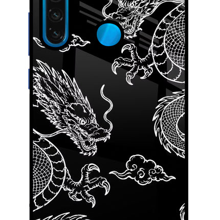 Twin Dragons Redmi Note 8 Glass Case