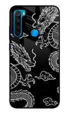 Twin Dragons Redmi Note 8 Glass Case