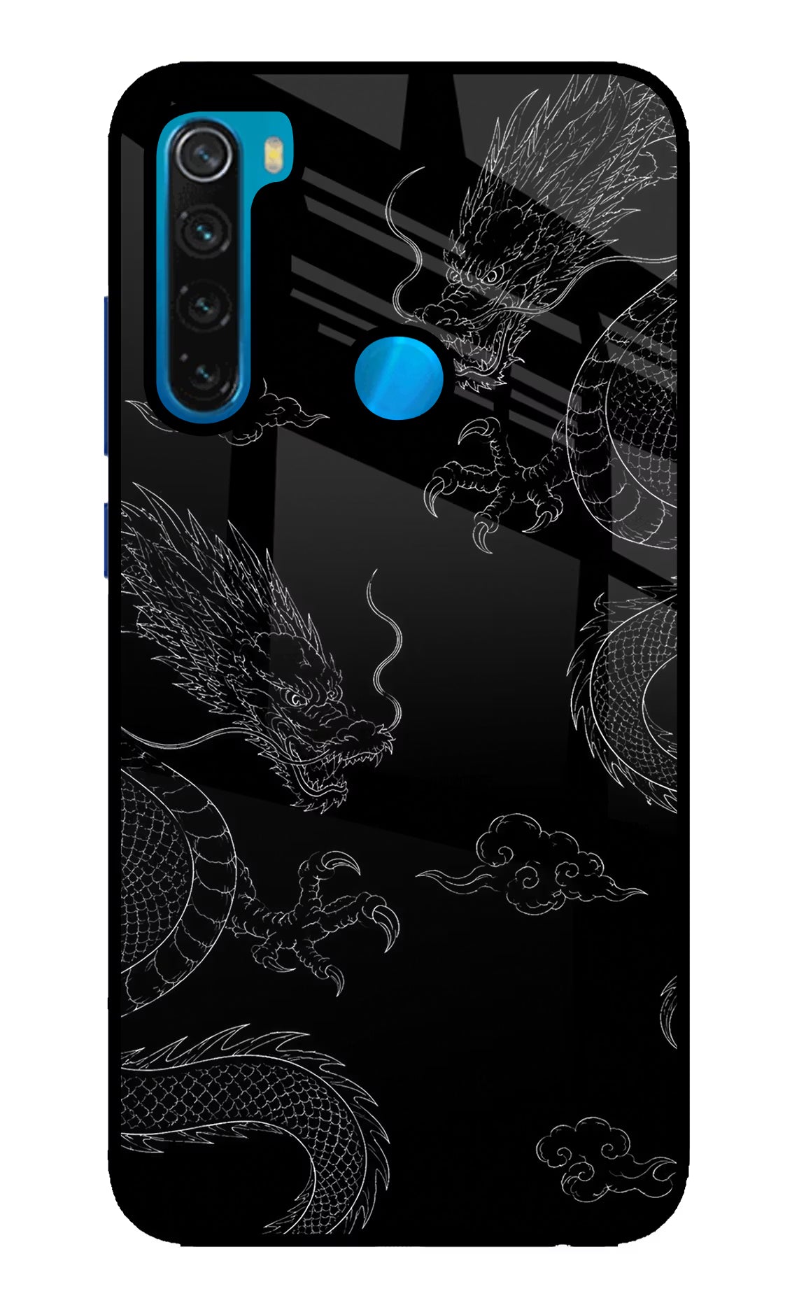 Twin Dragons Redmi Note 8 Glass Case
