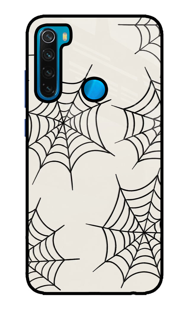 Spider Web Redmi Note 8 Glass Case