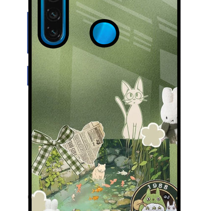 Aesthetic anime Redmi Note 8 Glass Case