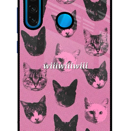 Pink Cats Redmi Note 8 Glass Case