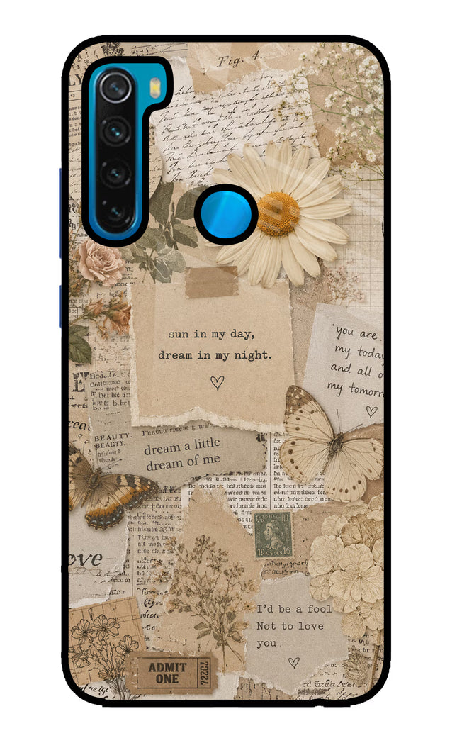 Vintage case Redmi Note 8 Glass Case