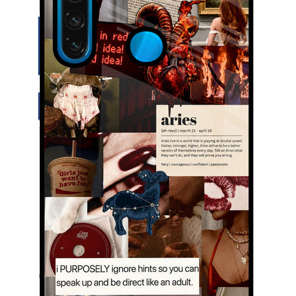 Zodiac Aries Redmi Note 8 Glass Case