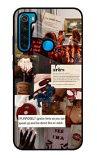 Zodiac Aries Redmi Note 8 Glass Case