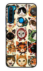 Cool Cat Redmi Note 8 Glass Case