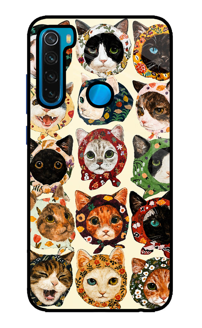 Cool Cat Redmi Note 8 Glass Case