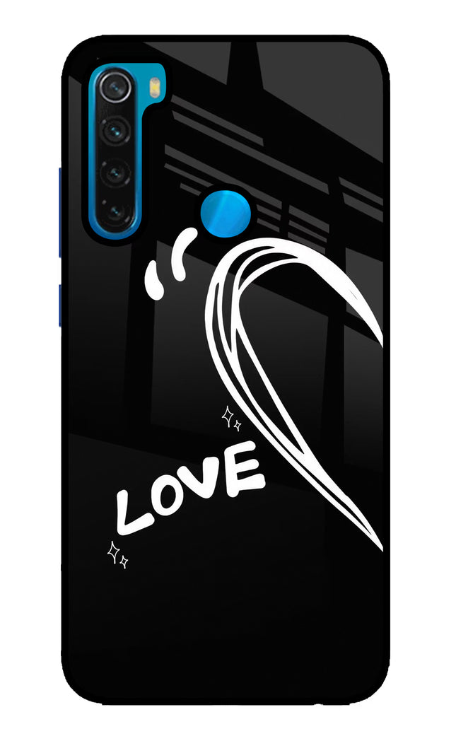 Love Line Redmi Note 8 Glass Case